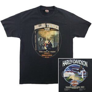 Harley Davidson Rolling Thunder T-Shirt 2011 Vietnam Veterans Memorial USA Large